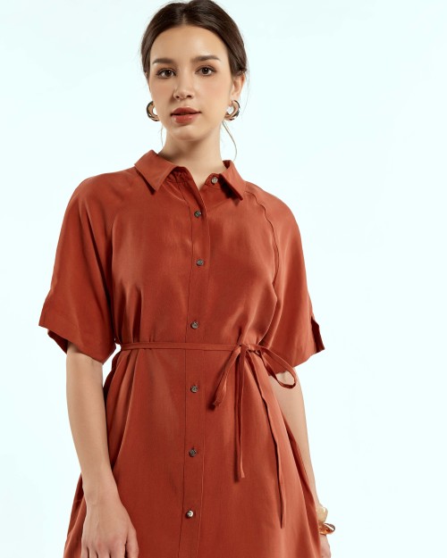 SIXDO Woven Flared Dress for Women